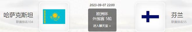 一场万众瞩目的欧洲杯预选赛将在哈萨克斯坦队与芬兰队之间进行